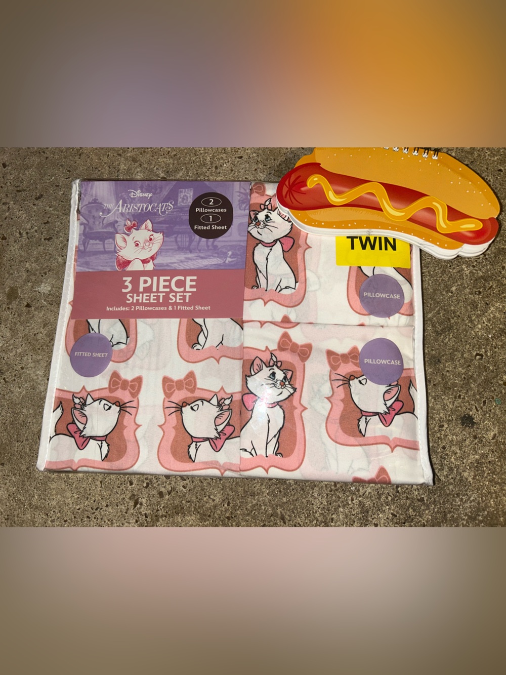 Disney Marie Twin Sheet Set